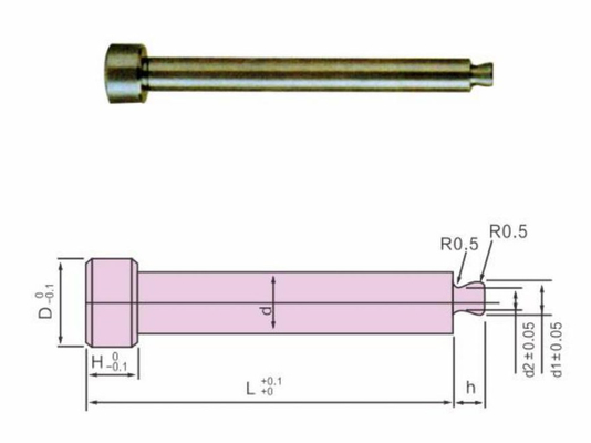 قطعات قالب تزریق پلاستیک نیترید SKD61 JIS Runner Lock Pin