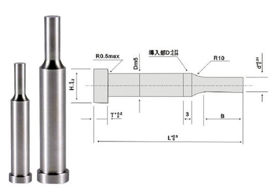 ASTM Plastic Mold Ejector Pin 1.2344 Mirror Plasted Plasted For Precision Mould Parts Coating TiN